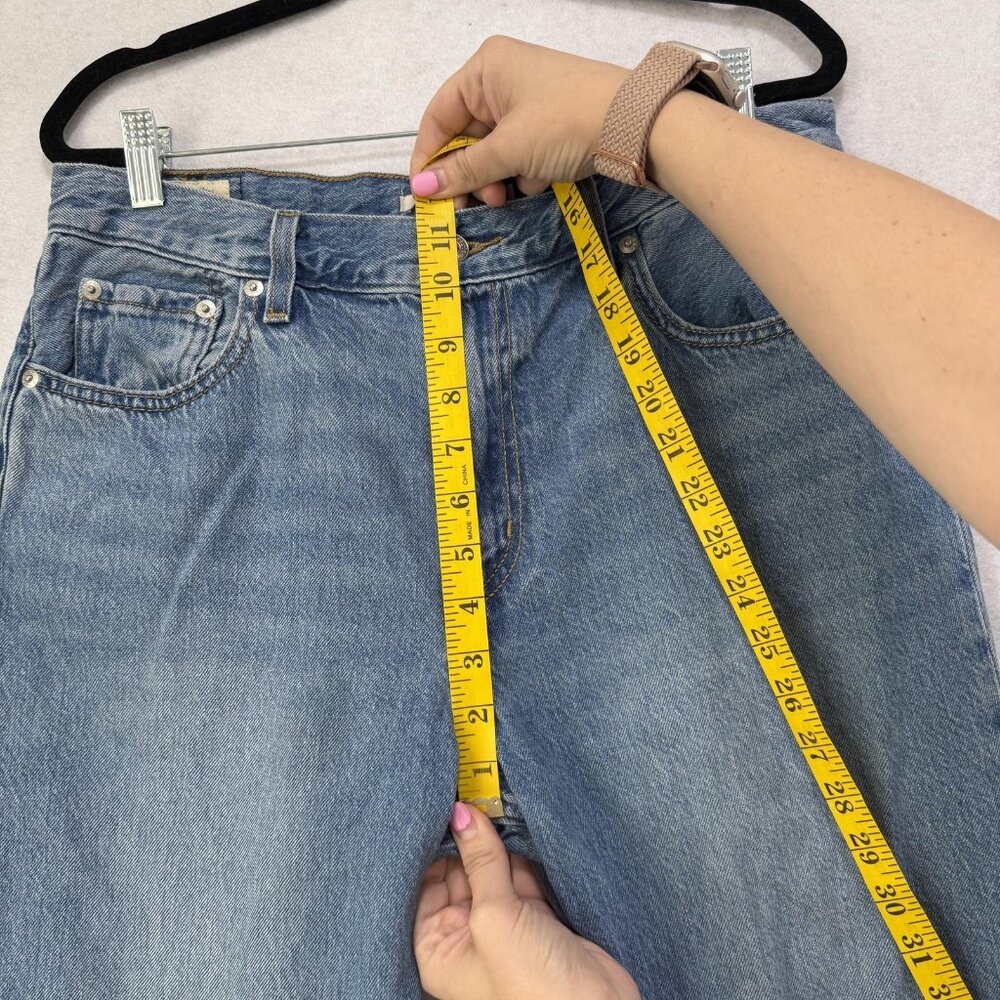 Levis Premium Loose Straight Jeans Mens 29x30 Blue Denim Waterless Relaxed Fit - Picture 7 of 15